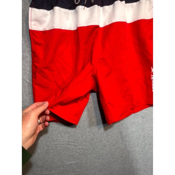 Speedo Swim Trunks Board Shorts Mens Size Large Red Lined UPF 50+ Sun Protection - Picture 7 of 11